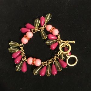 Women’s Boho Pink/Green Charm Bracelet